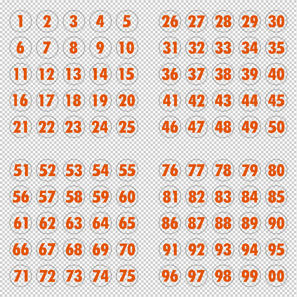 Number Decals - Digitally Cut