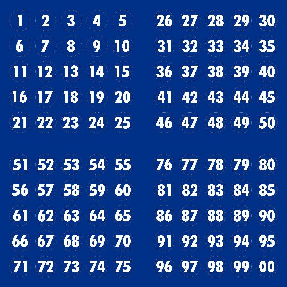 Number Decals - Digitally Cut