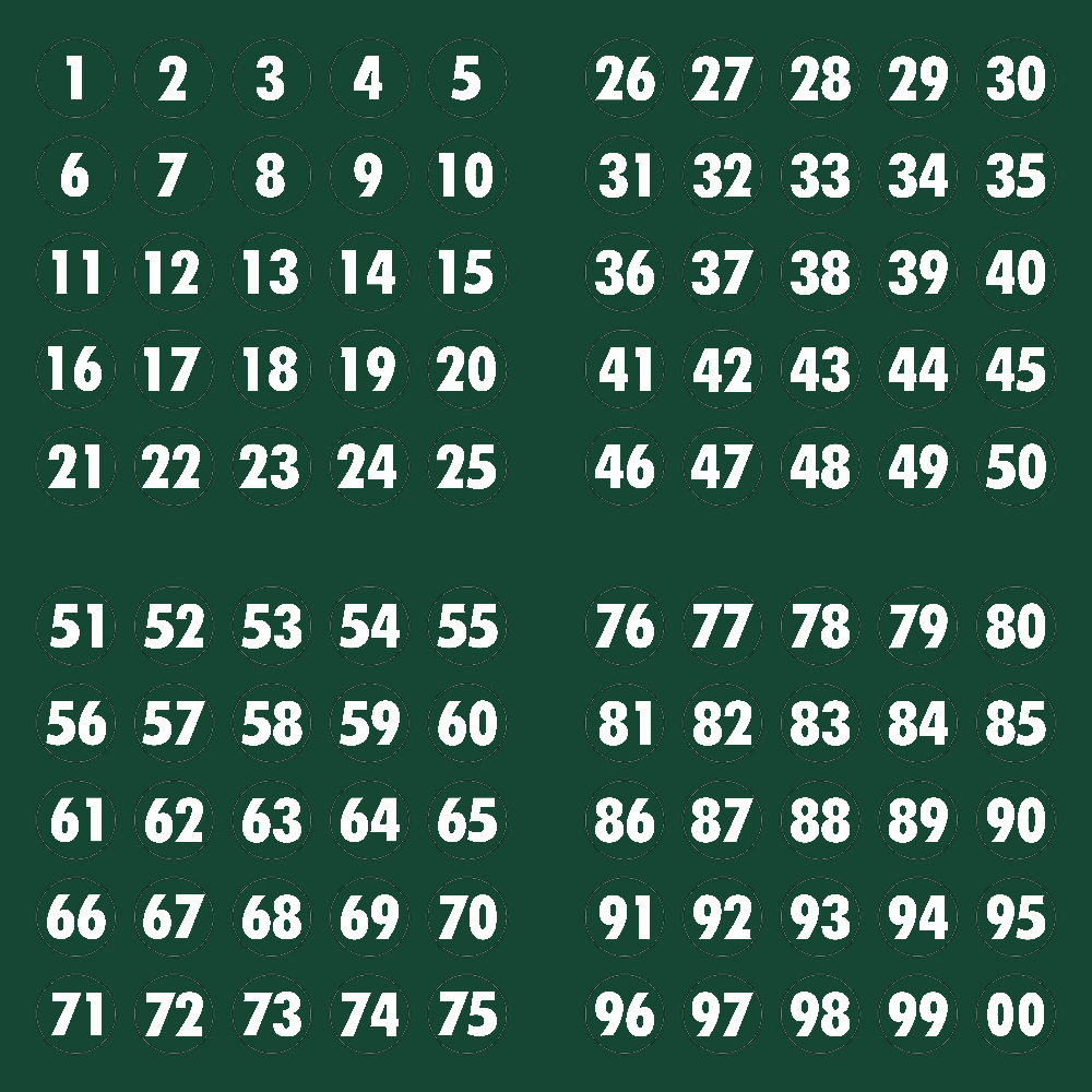 Number Decals - Digitally Cut