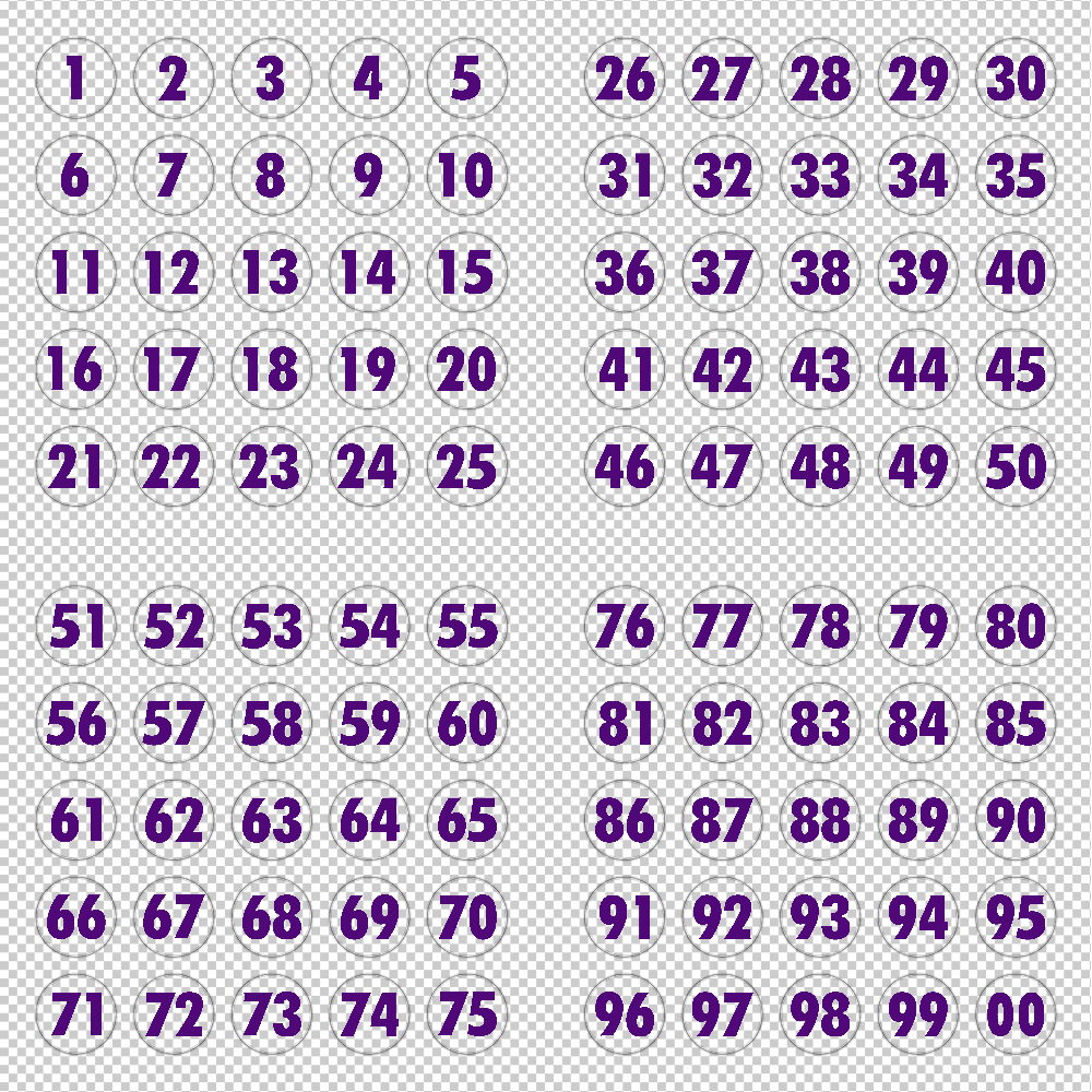 Number Decals - Digitally Cut
