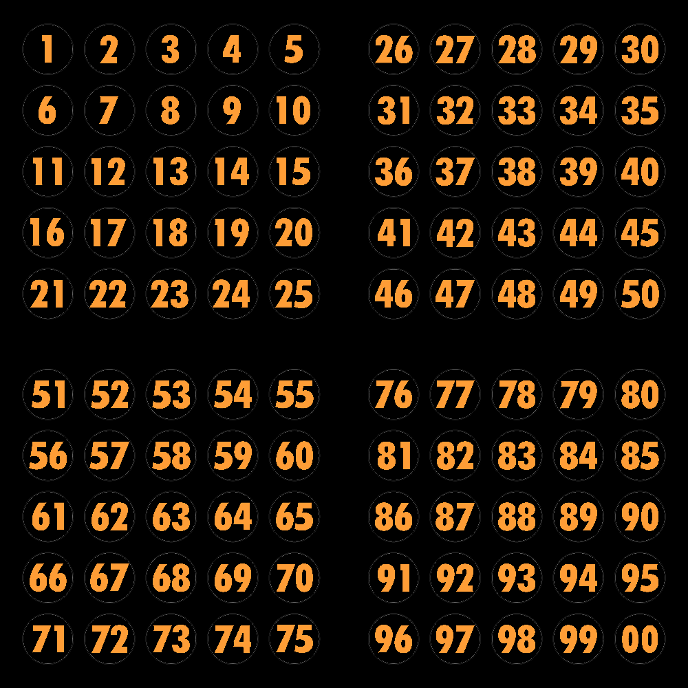 Number Decals - Digitally Cut