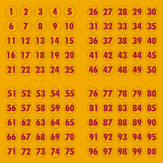 Number Decals - Digitally Cut