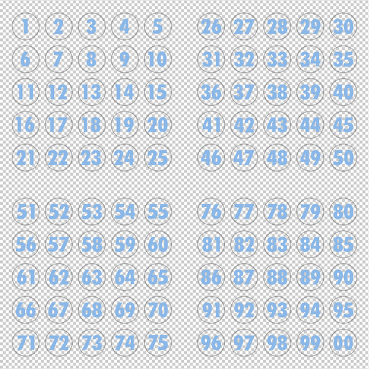 Number Decals - Digitally Cut