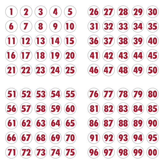 Number Decals - Digitally Cut