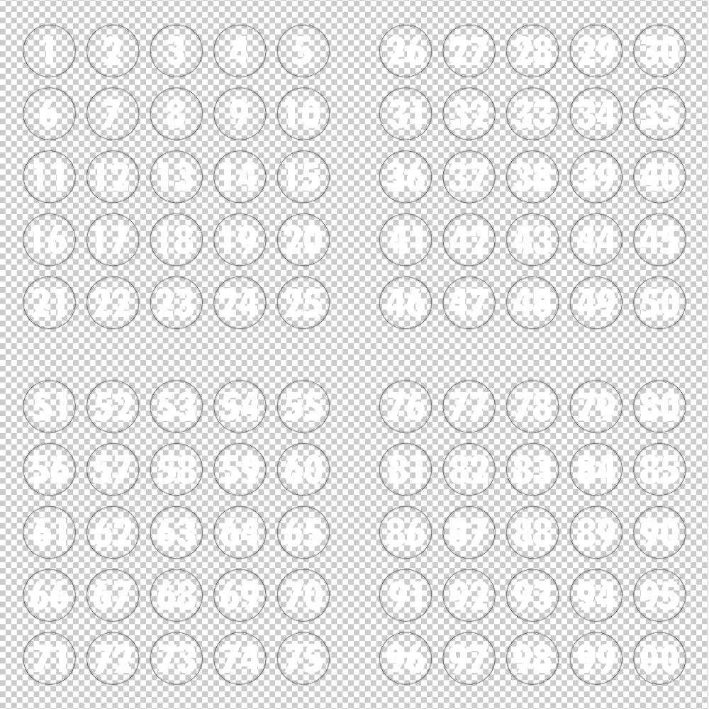 Number Decals - Digitally Cut