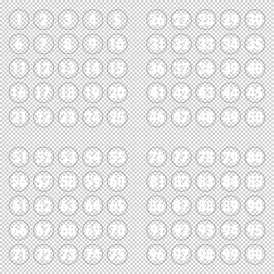 Number Decals - Digitally Cut