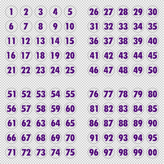Number Decals - Digitally Cut