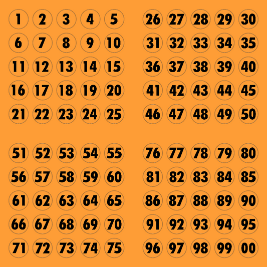 Number Decals - Digitally Cut