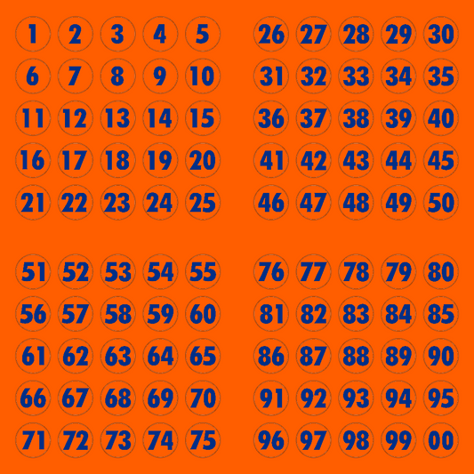 Number Decals - Digitally Cut