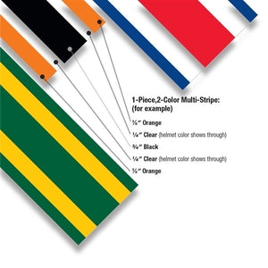 Multi-Color Helmet Stripes