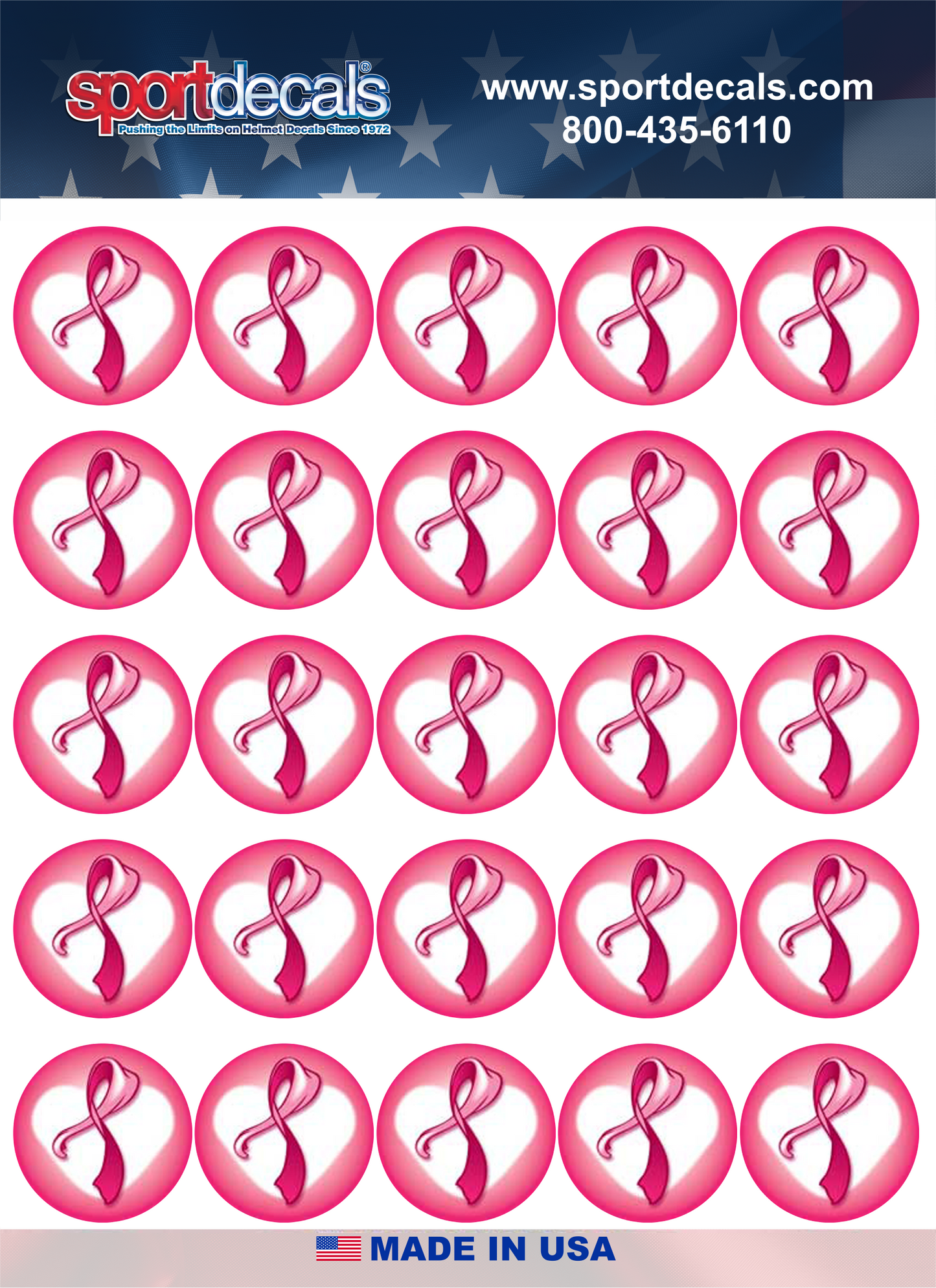 Breast Cancer Awareness Award Decals