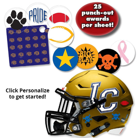 Football Award Decals, 1½"